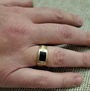 10k yellow gold men's ring